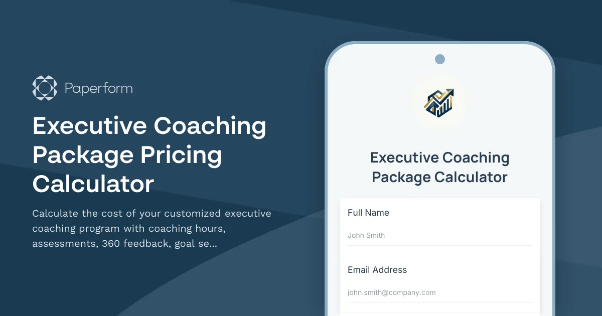 Executive Coaching Package Pricing Calculator