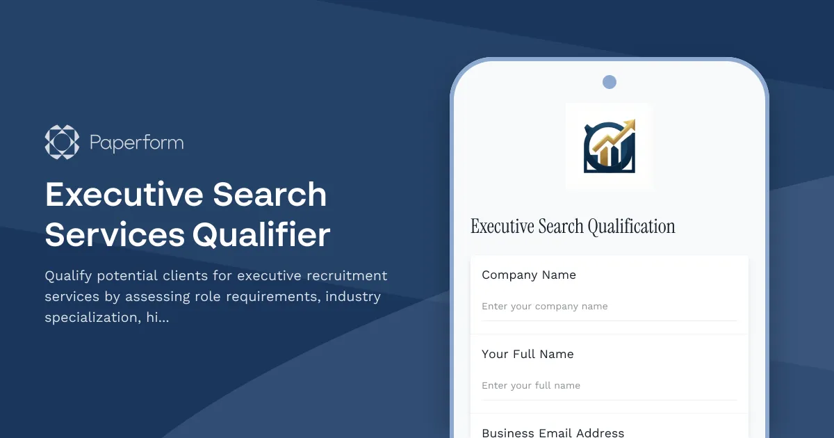 Executive Search Services Qualifier