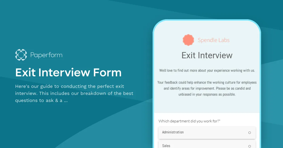 Exit Interview Form