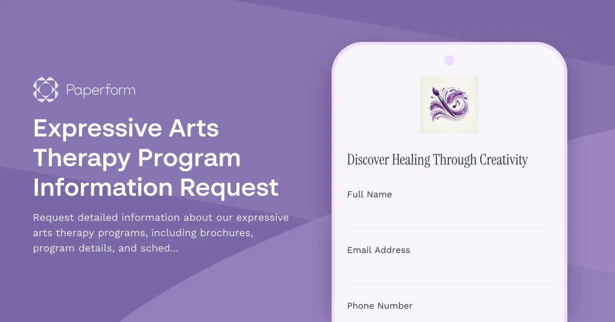Expressive Arts Therapy Program Information Request