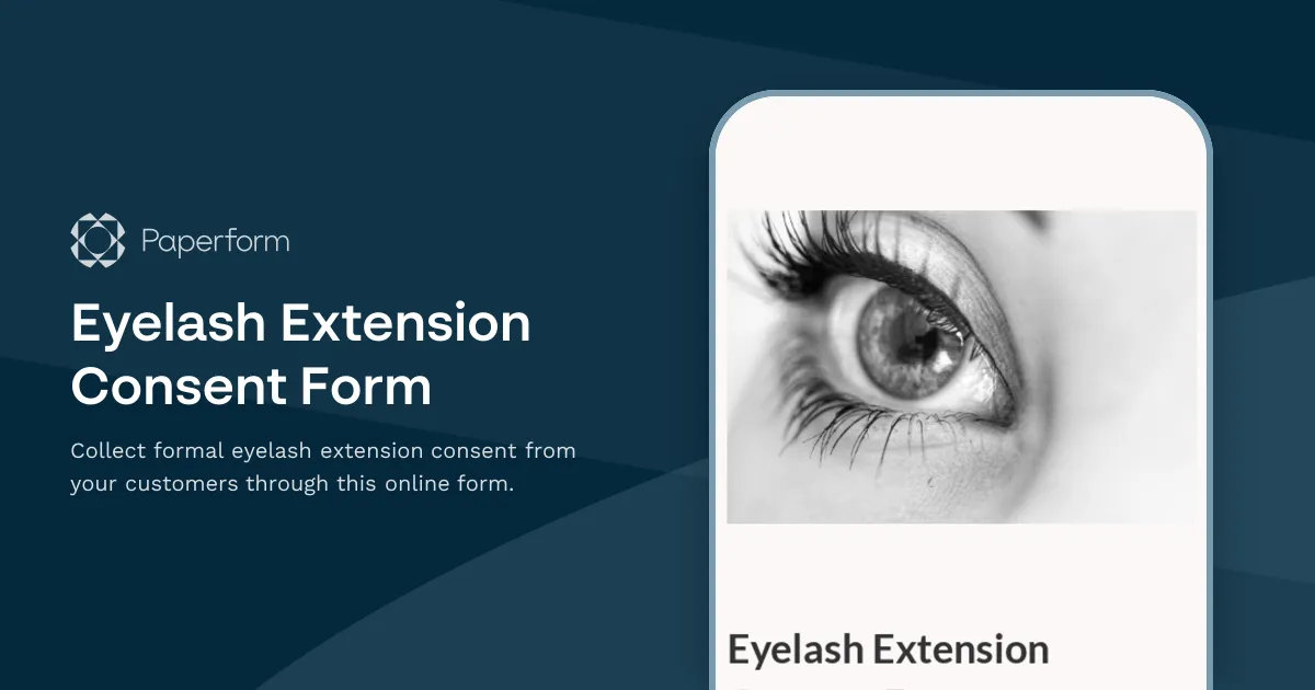 Eyelash Extension Consent Form