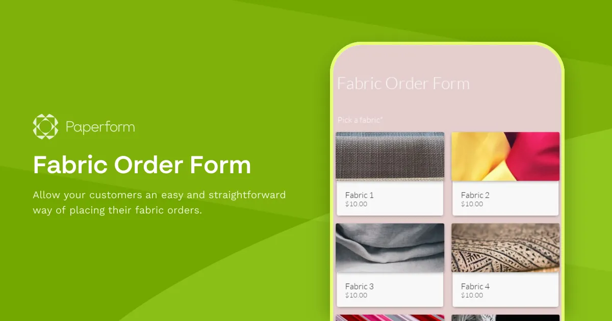 Fabric Order Form