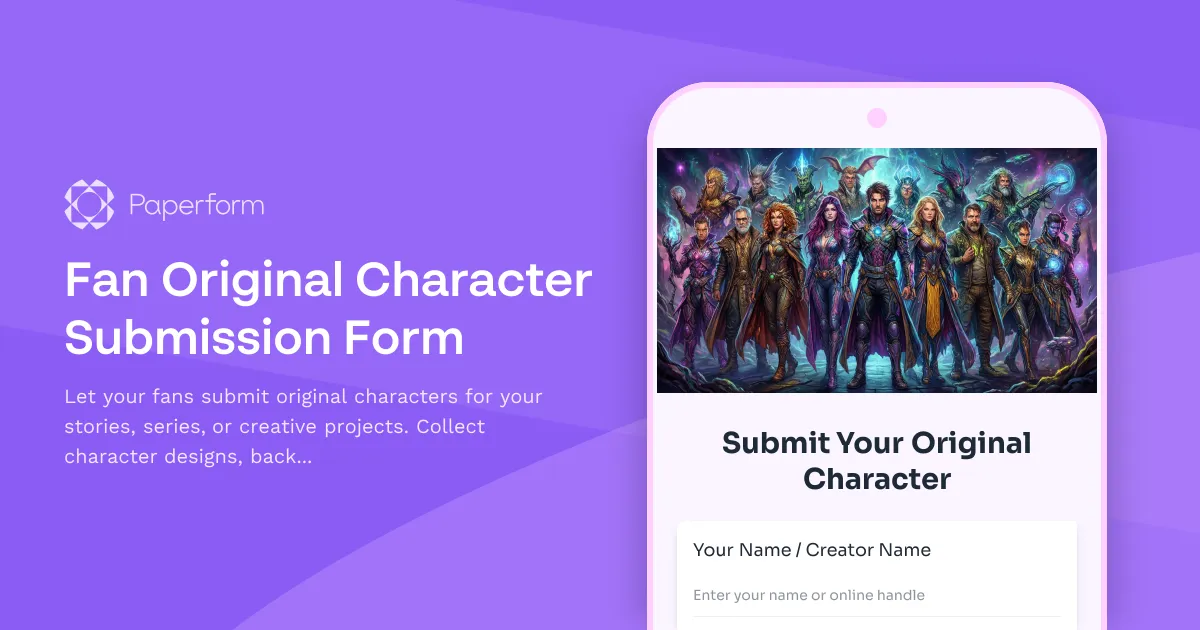 Fan Original Character Submission Form