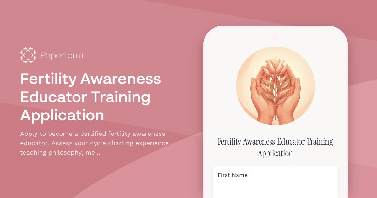 Fertility Awareness Educator Training Application