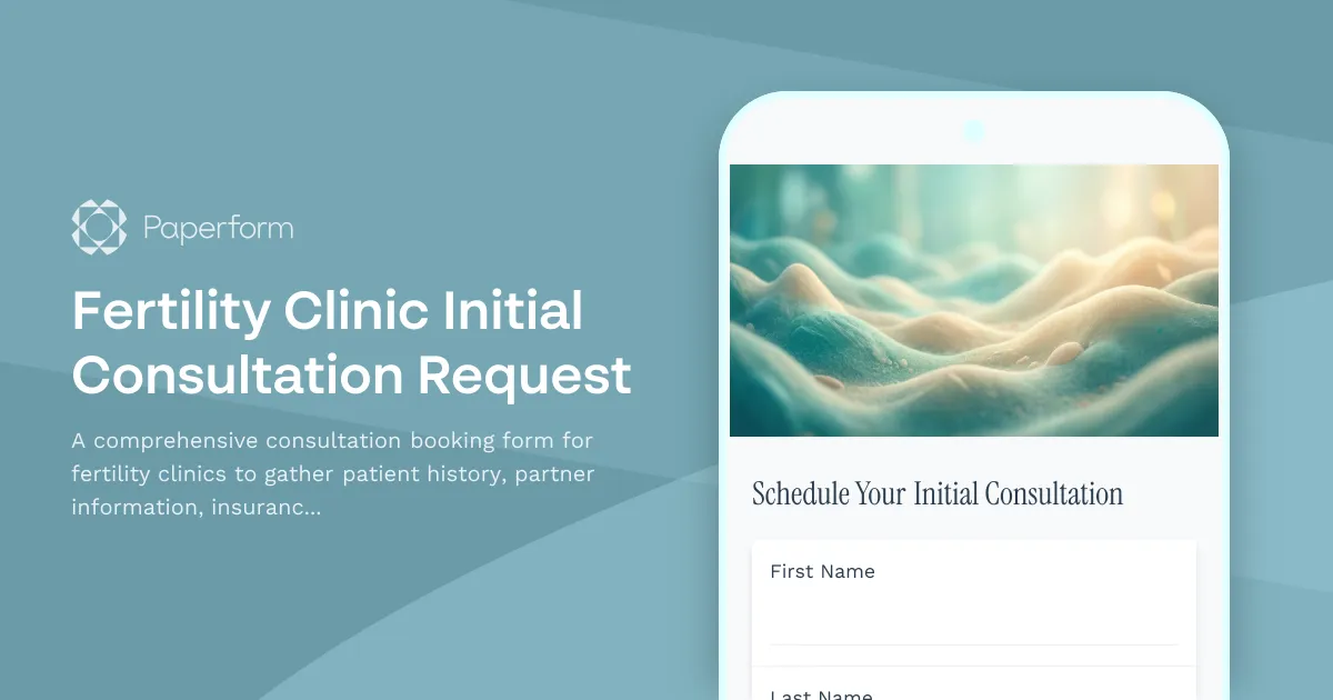 Fertility Clinic Initial Consultation Request