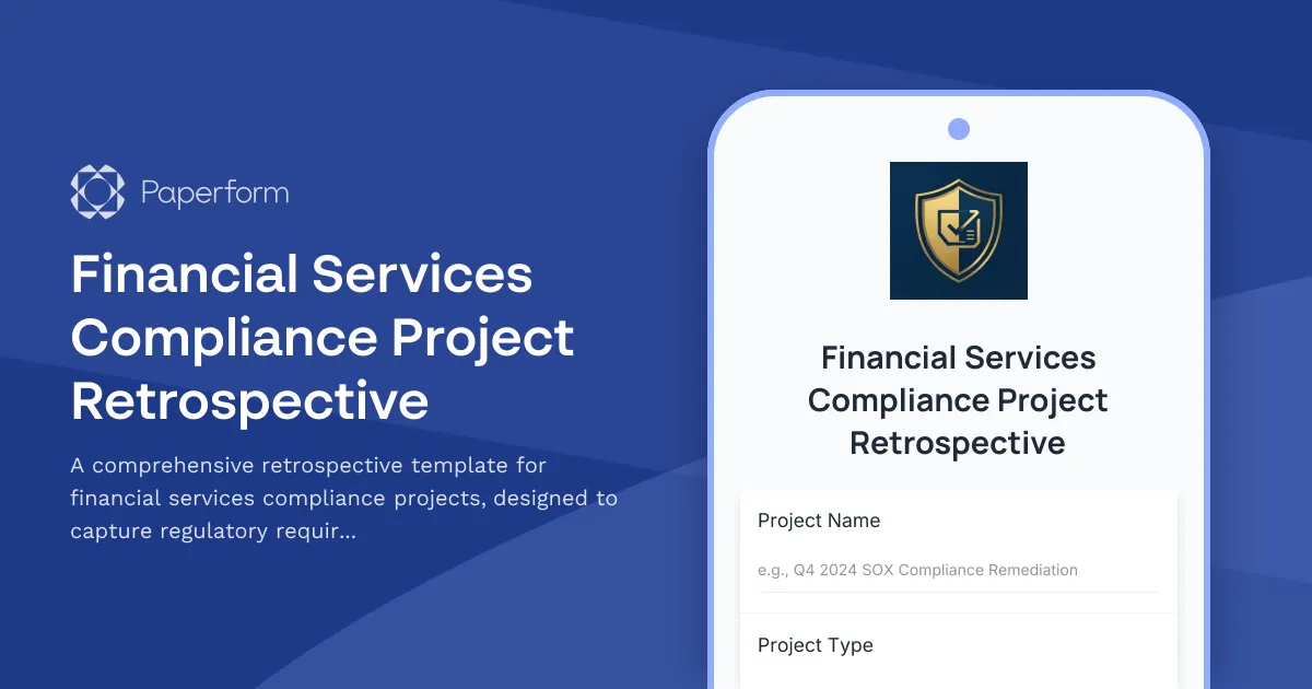 Financial Services Compliance Project Retrospective