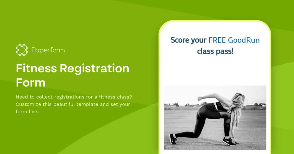 Fitness Registration Form