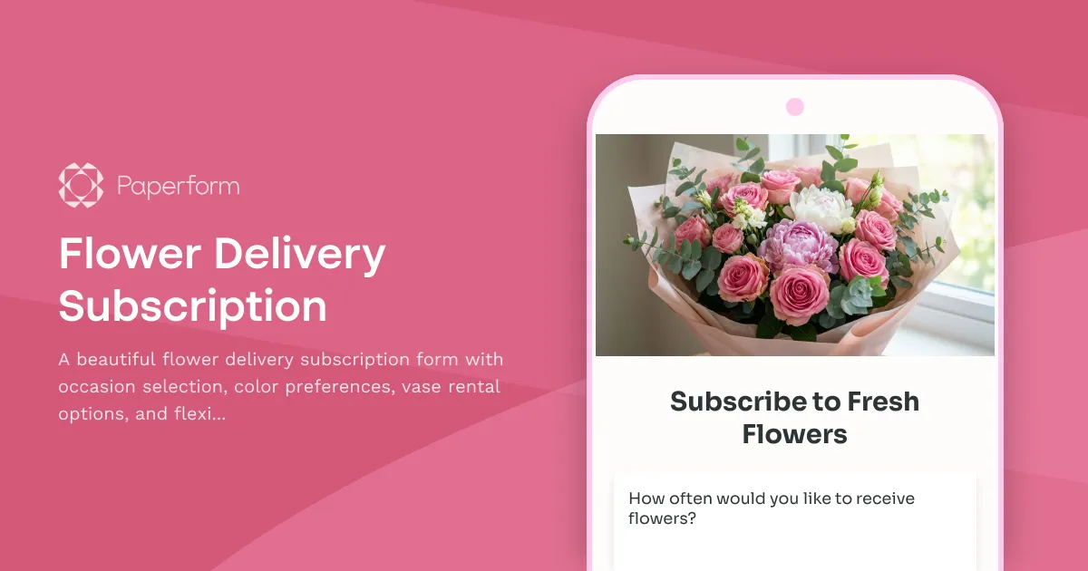 Flower Delivery Subscription