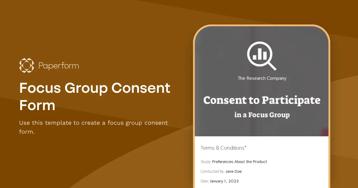 Focus Group Consent Form
