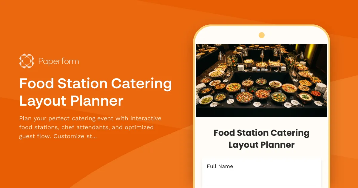 Food Station Catering Layout Planner