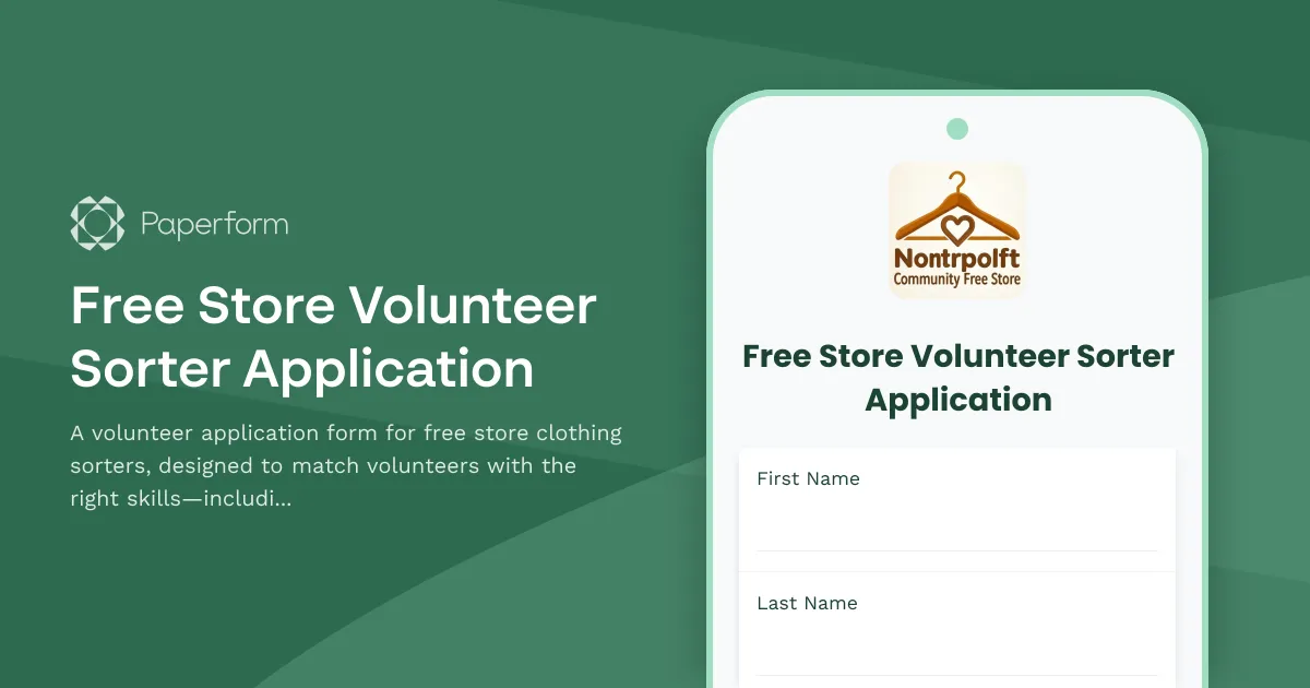Free Store Volunteer Sorter Application