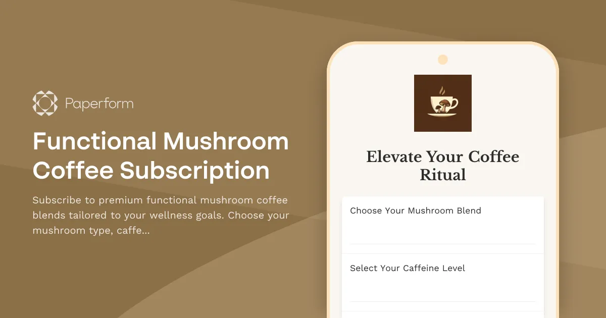 Functional Mushroom Coffee Subscription