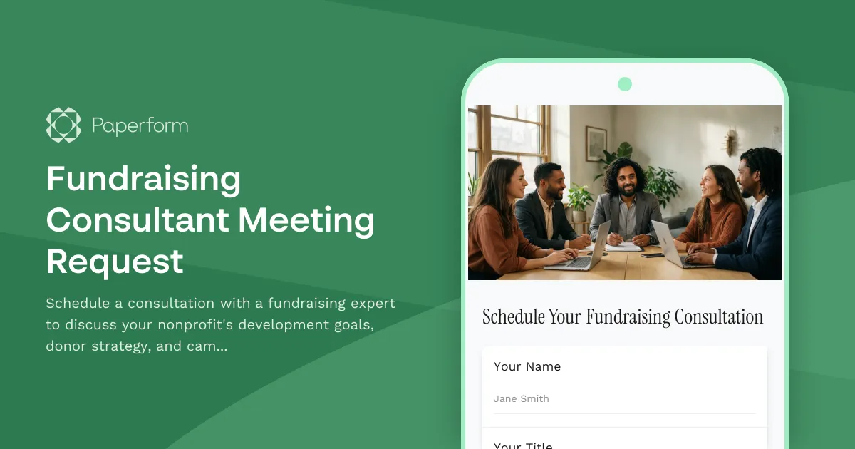 Fundraising Consultant Meeting Request