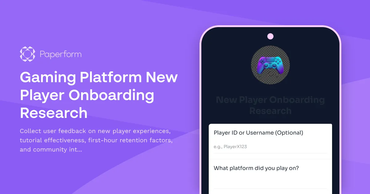 Gaming Platform New Player Onboarding Research
