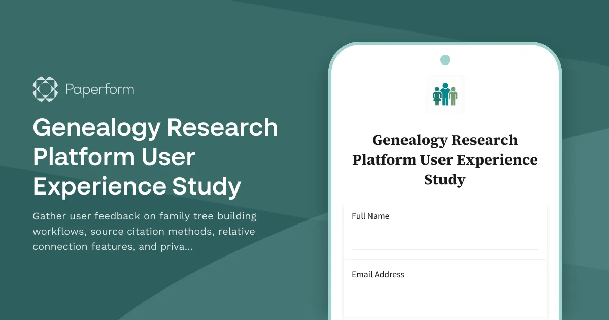 Genealogy Research Platform User Experience Study