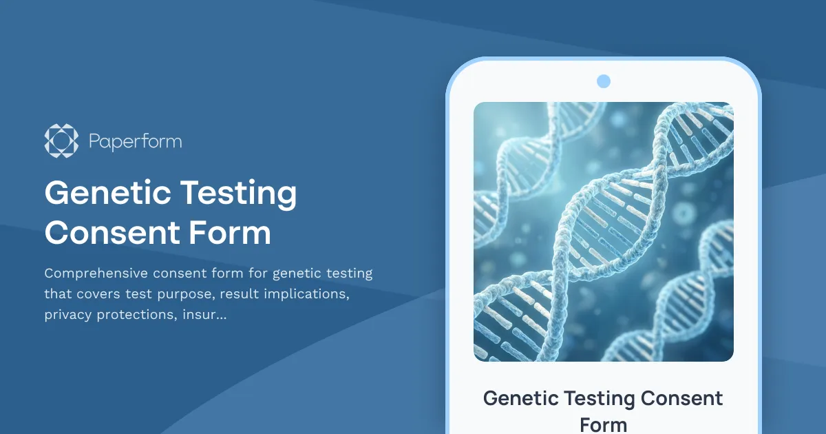 Genetic Testing Consent Form