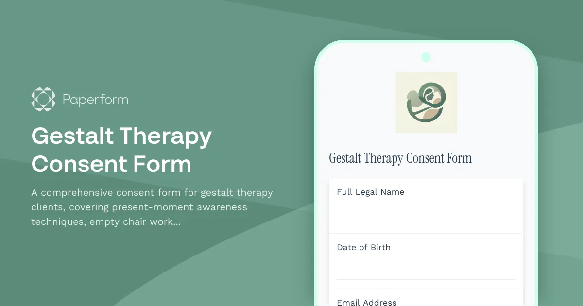 Gestalt Therapy Consent Form