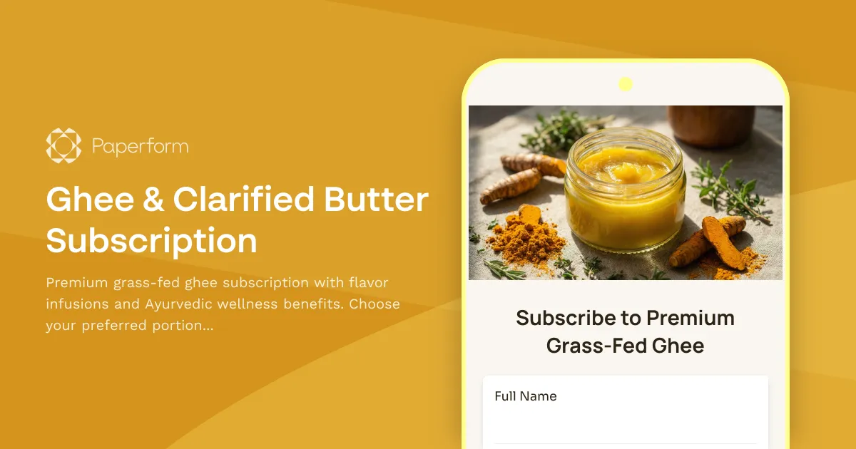 Ghee & Clarified Butter Subscription