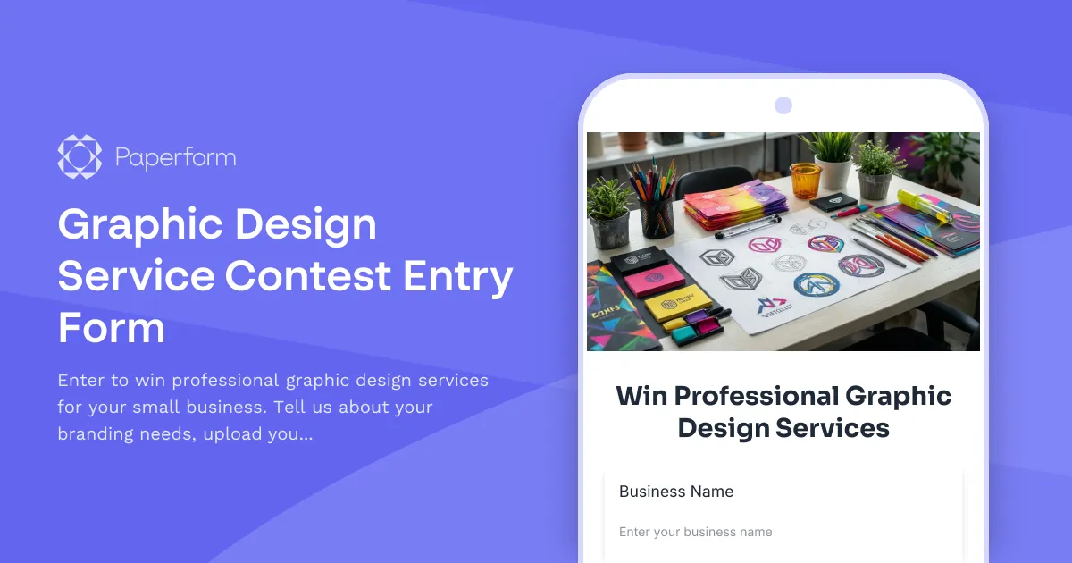 Graphic Design Service Contest Entry Form