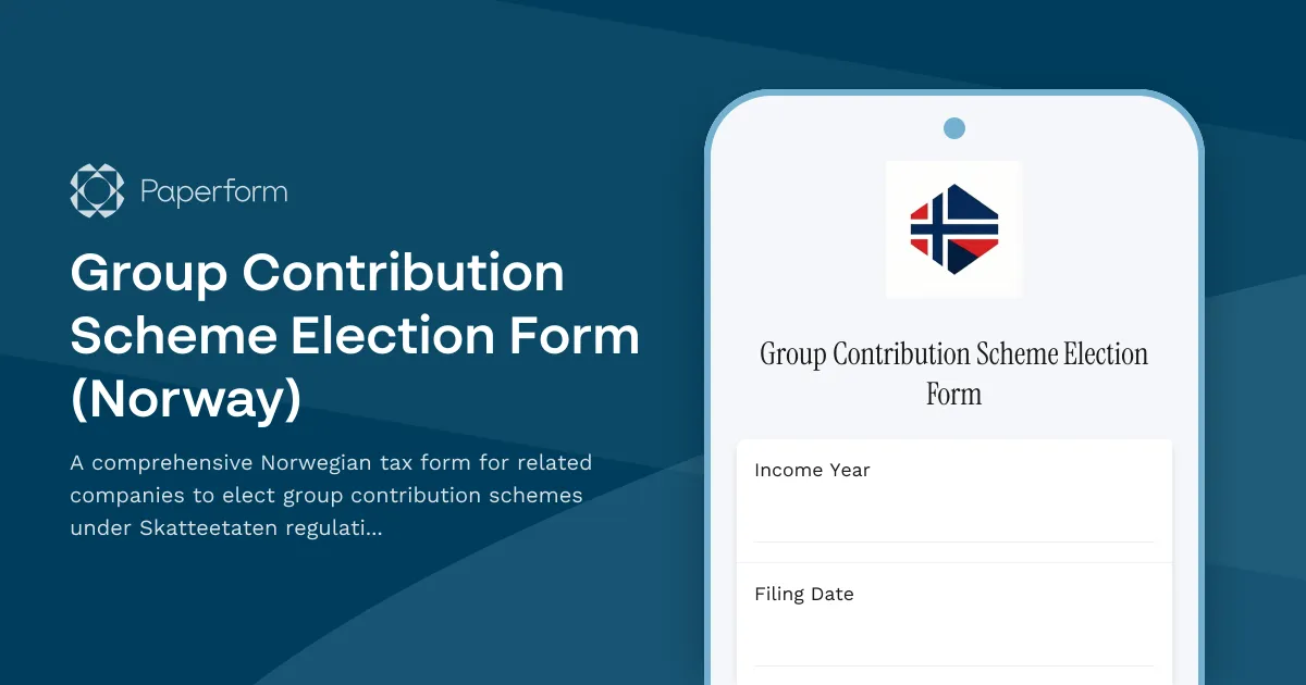 Group Contribution Scheme Election Form (Norway)