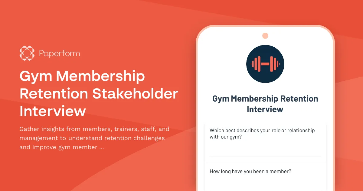 Gym Membership Retention Stakeholder Interview