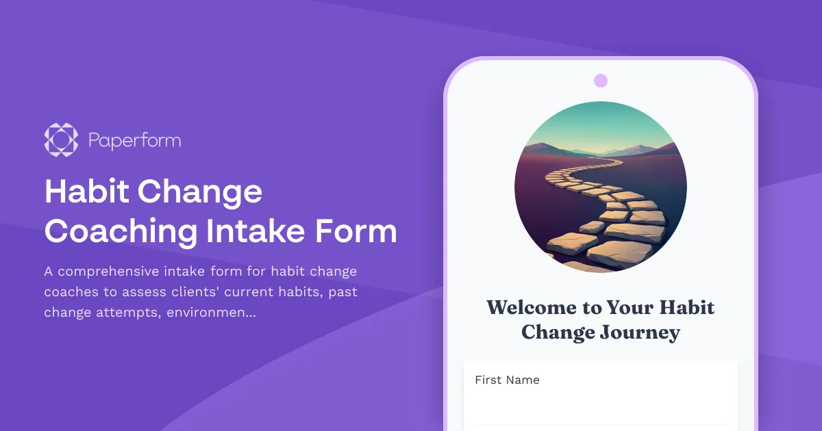 Habit Change Coaching Intake Form