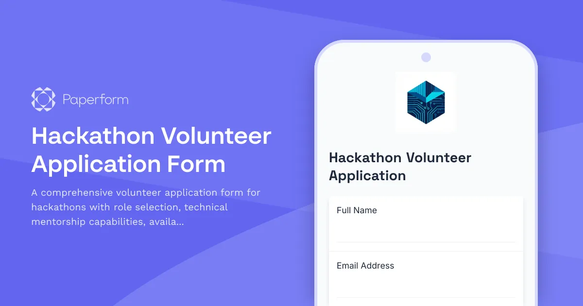 Hackathon Volunteer Application Form