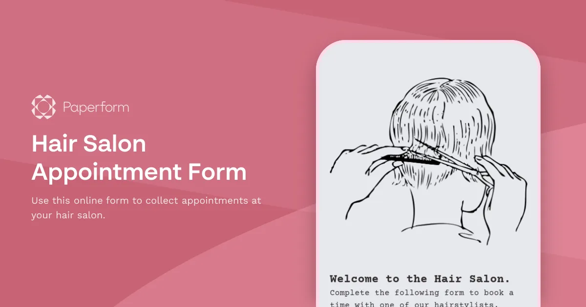 Hair Salon Appointment Form