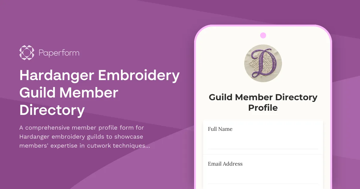 Hardanger Embroidery Guild Member Directory