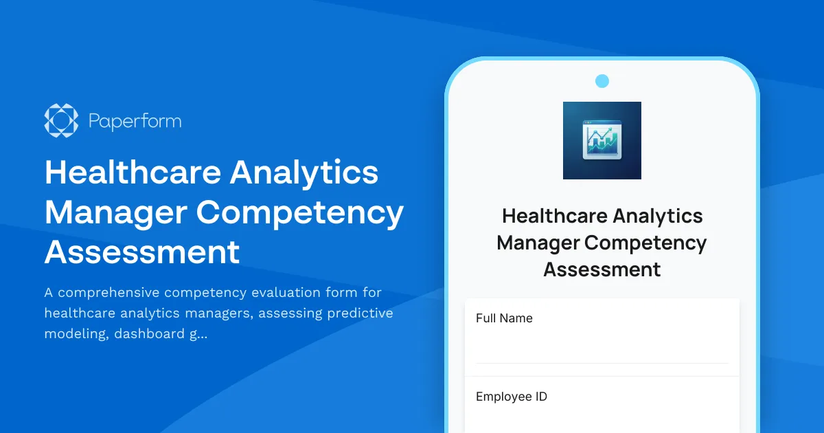 Healthcare Analytics Manager Competency Assessment