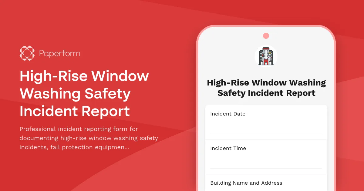 High-Rise Window Washing Safety Incident Report