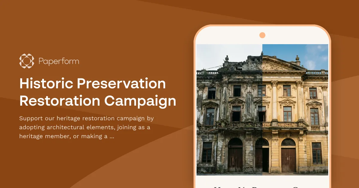 Historic Preservation Restoration Campaign