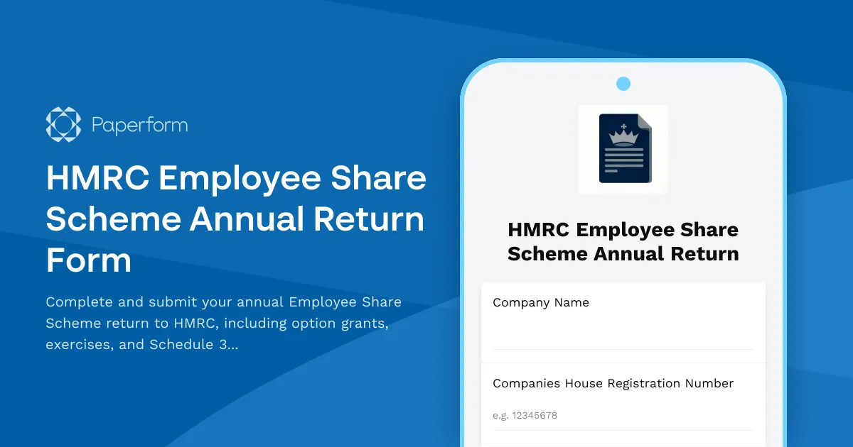 HMRC Employee Share Scheme Annual Return Form