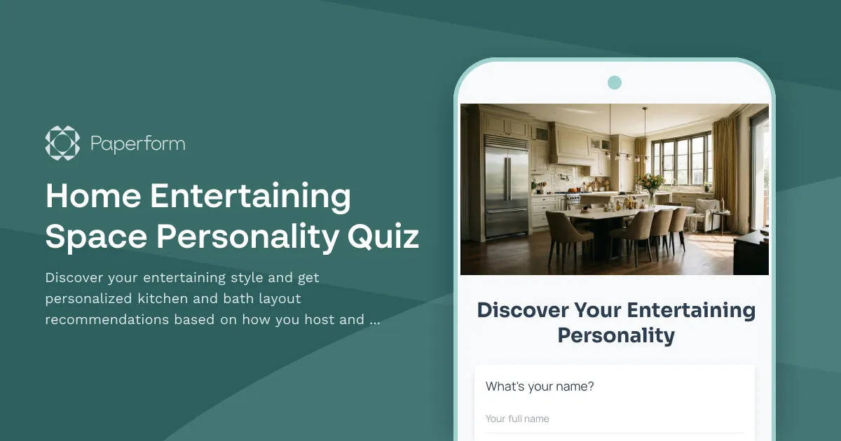 Home Entertaining Space Personality Quiz
