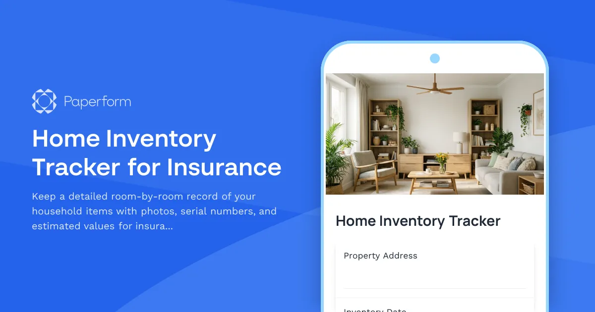 Home Inventory Tracker for Insurance