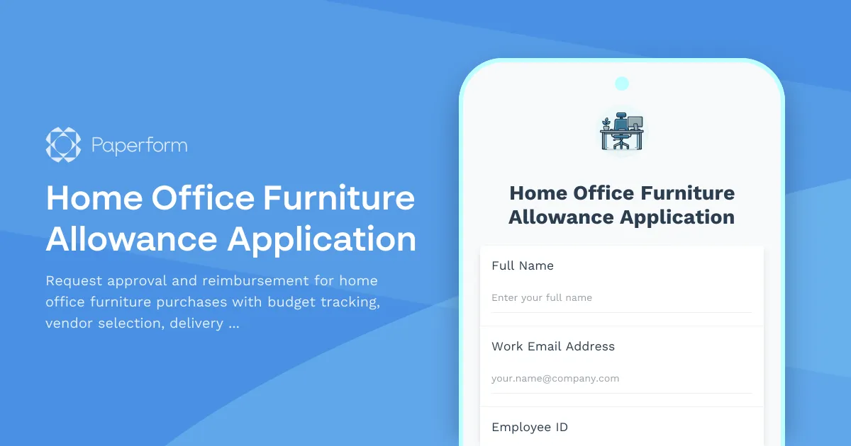 Home Office Furniture Allowance Application