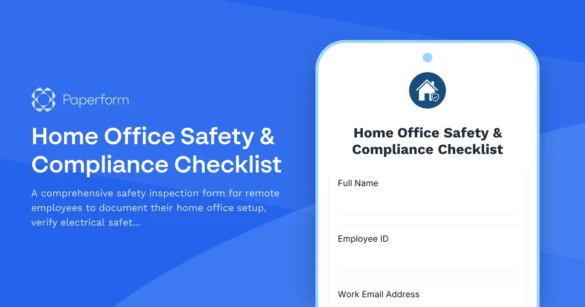 Home Office Safety & Compliance Checklist