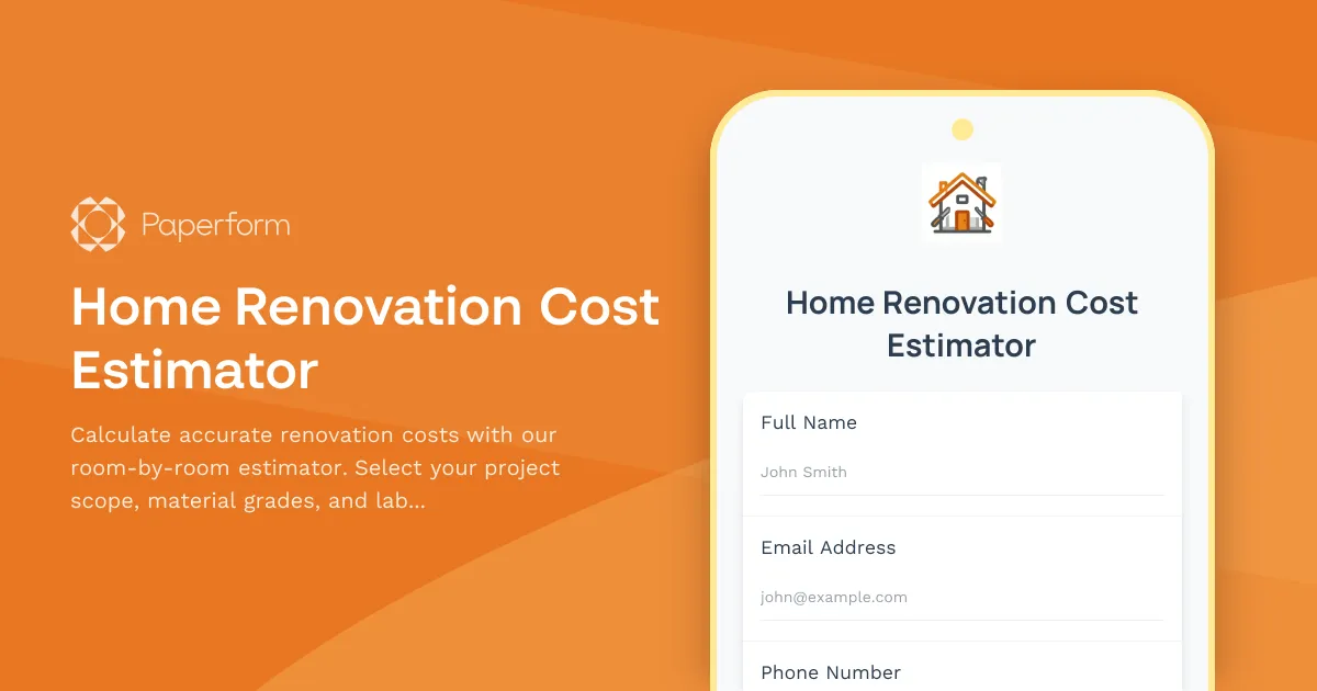 Home Renovation Cost Estimator