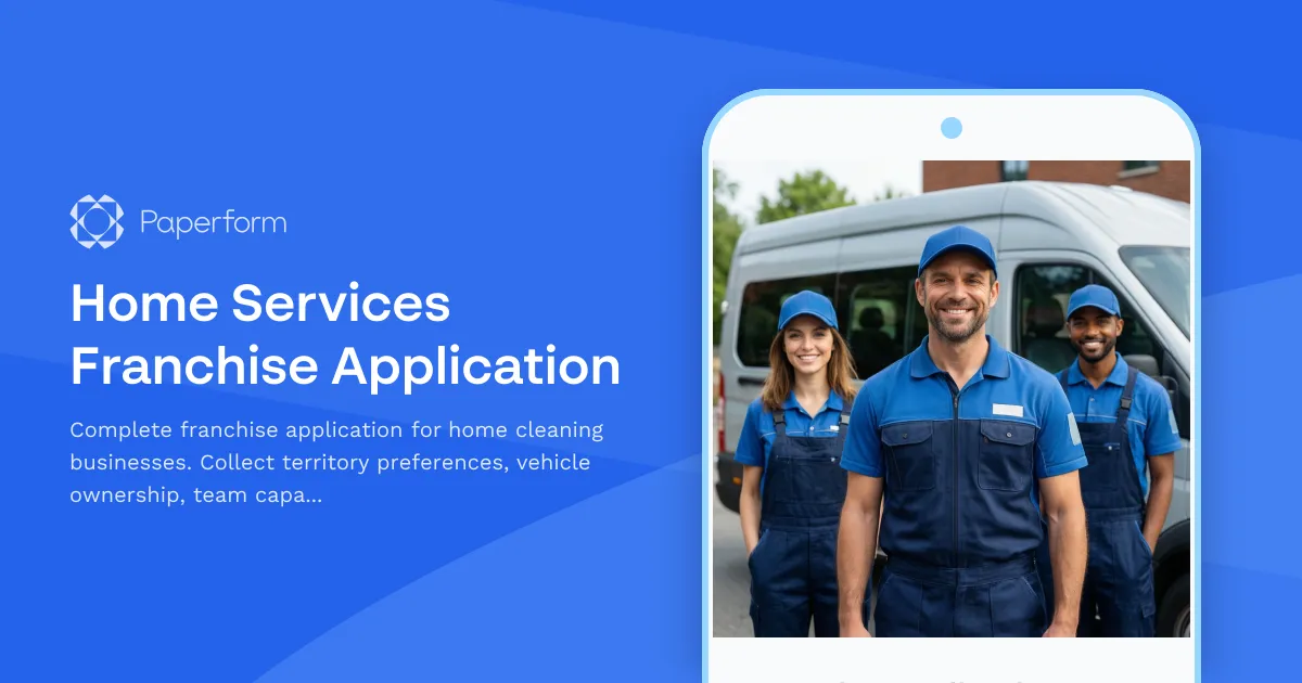 Home Services Franchise Application