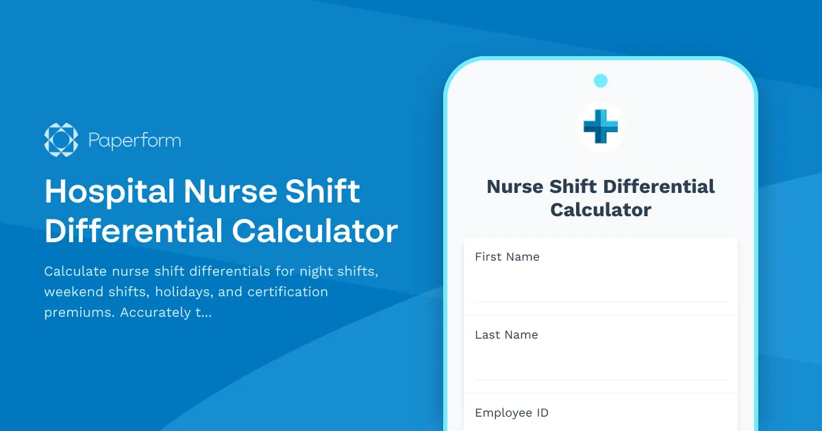 Hospital Nurse Shift Differential Calculator