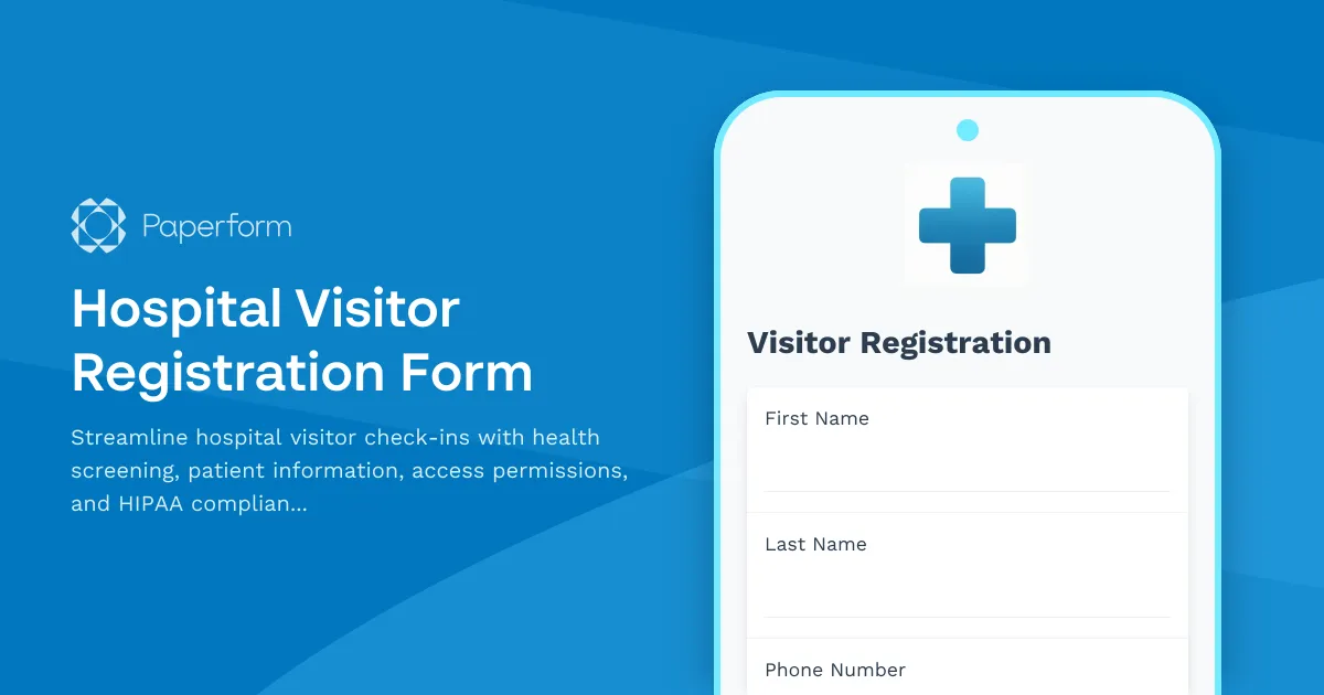 Hospital Visitor Registration Form