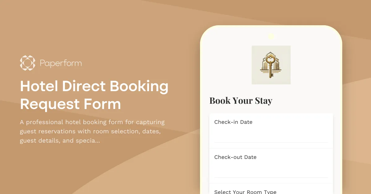 Hotel Direct Booking Request Form
