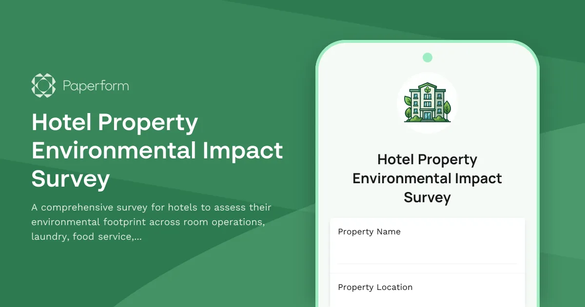 Hotel Property Environmental Impact Survey