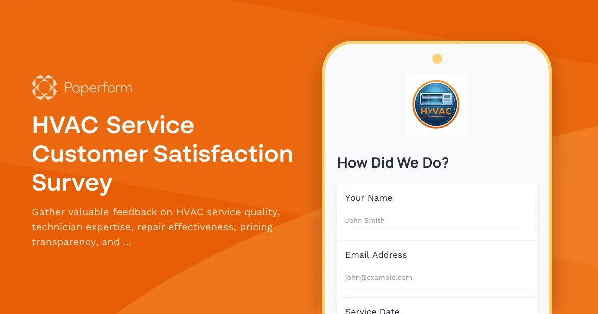 HVAC Service Customer Satisfaction Survey