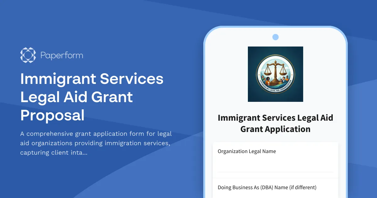 Immigrant Services Legal Aid Grant Proposal
