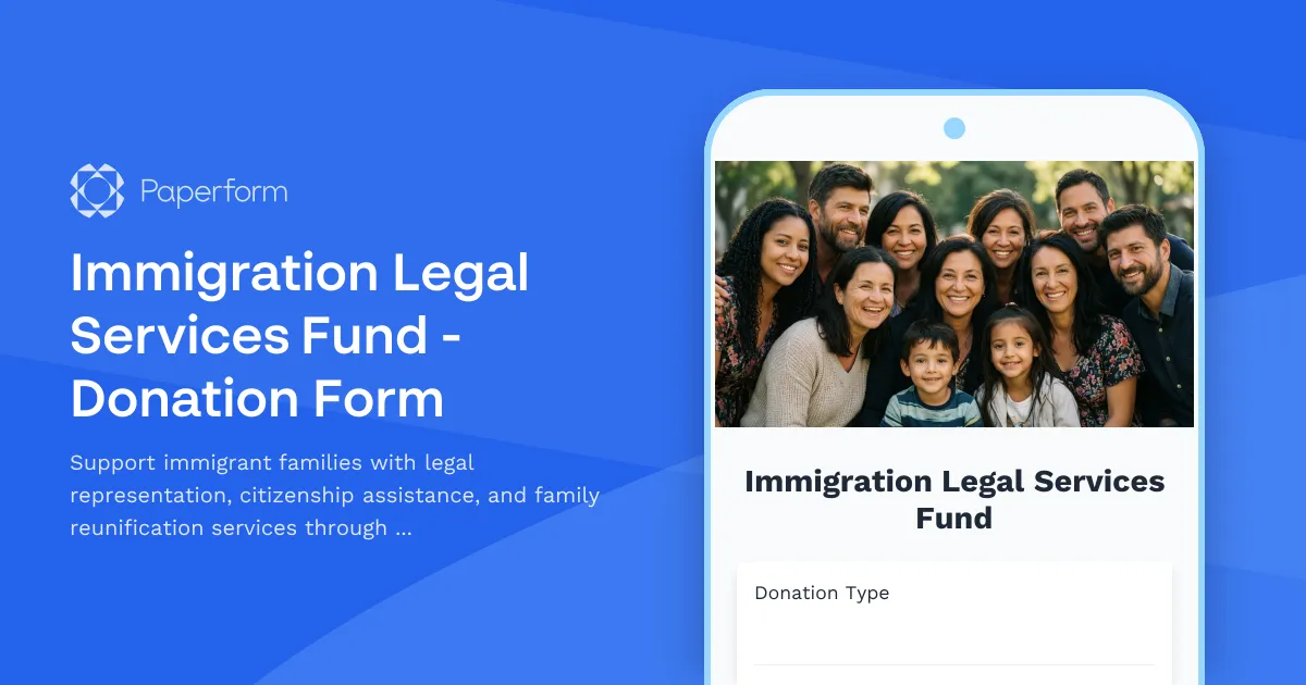 Immigration Legal Services Fund - Donation Form