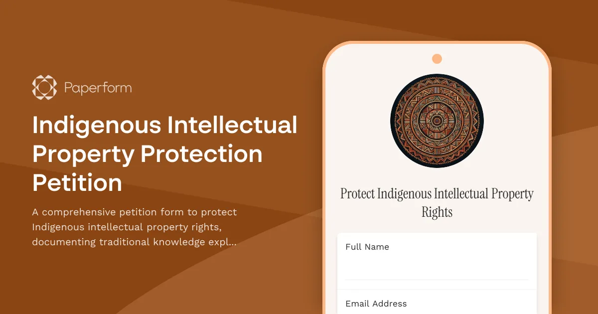 Indigenous Intellectual Property Protection Petition