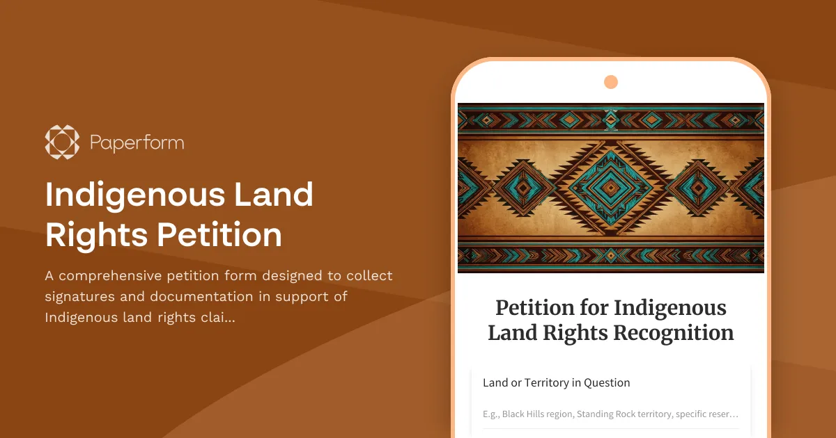 Indigenous Land Rights Petition