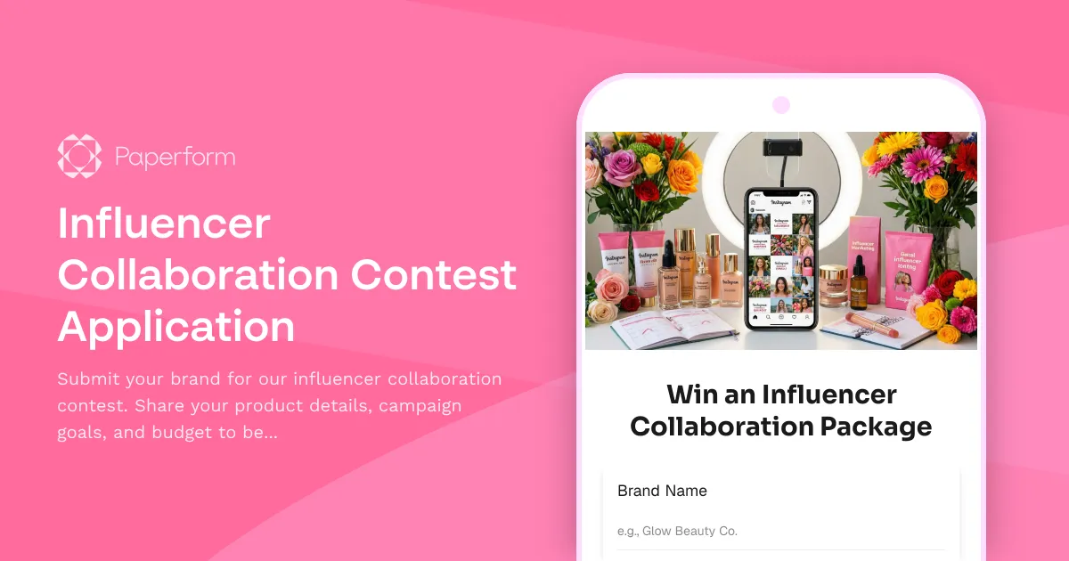 Influencer Collaboration Contest Application