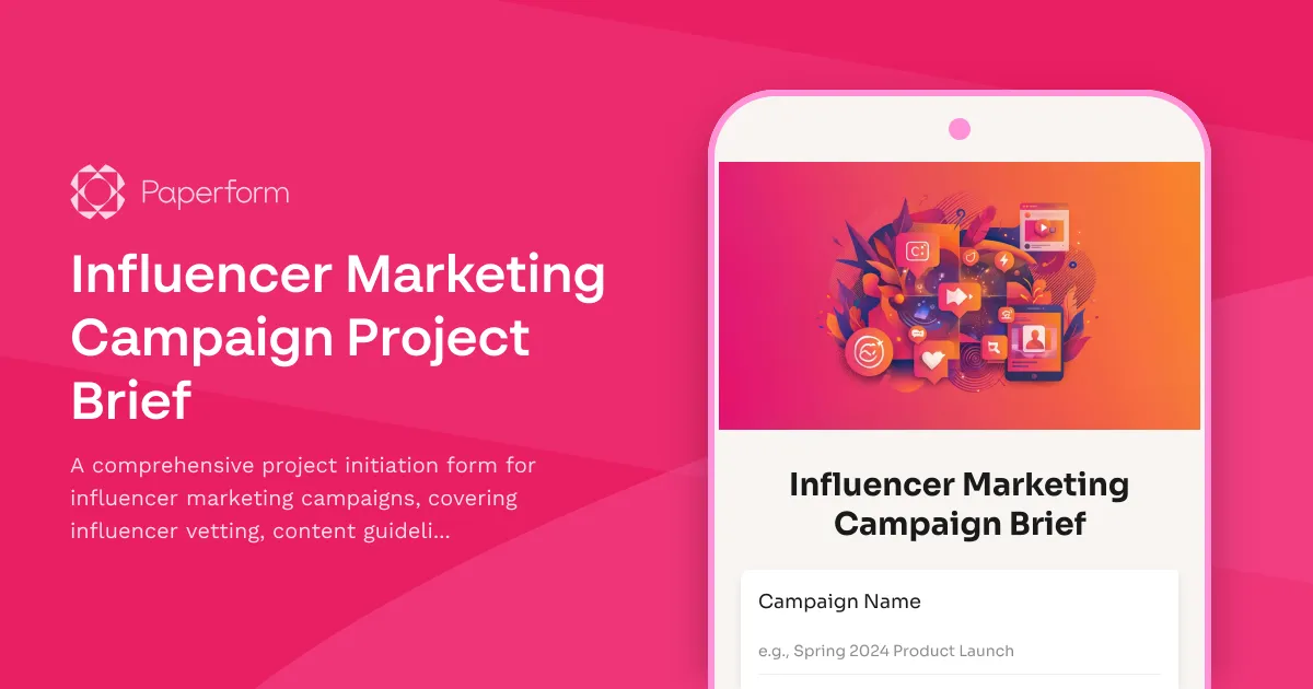 Influencer Marketing Campaign Project Brief